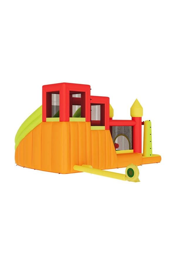 Living and Home Inflatable Trampoline Bounce House with Long Slide