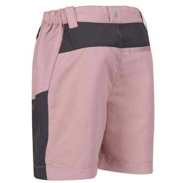 Regatta Childrens/Kids Sorcer Colour Block Shorts - Dusky Rose/Slate Grey - 