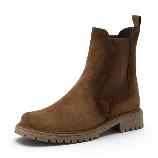 Tamaris Womens Brown Leather High Chelsea Ankle Boots - 25427-41