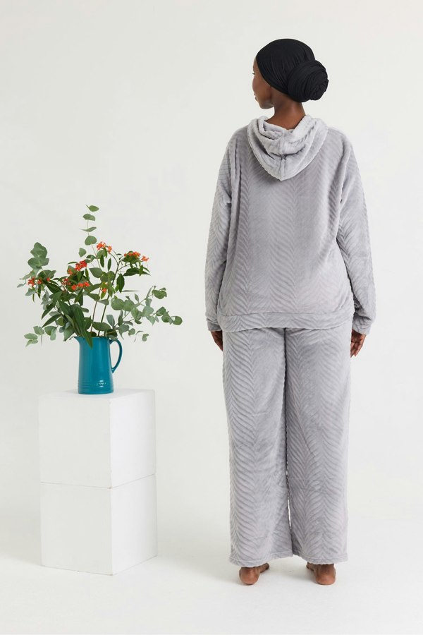 Cosy Chevron Lounge Suit in Shale Grey - Loungewear