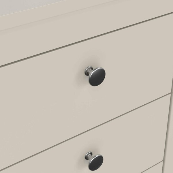 Wyld Haus Gossmere Natural Cashmere Bedside Table 3 Drawers