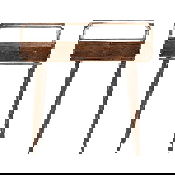 IH Design Winnie Dark Mango Wood Console Table with 2 Drawers