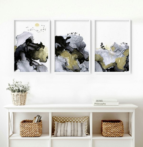 Wall art prints for living room | set of 3 wall art prints