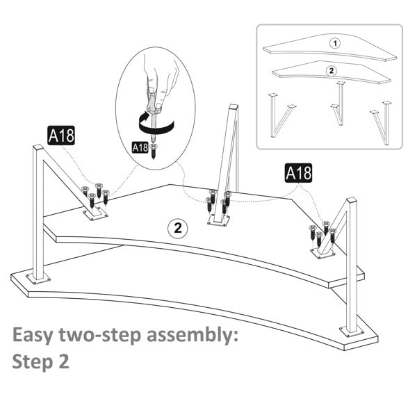 Destina Home Corner TV Stand Entertainment Center Lotte