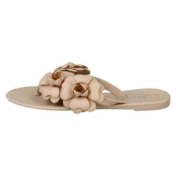 Spot On Ladies Spot On Flat Jelly Toepost Sandals