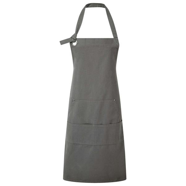 Premier Unisex Adult Cotton Canvas Pocket Apron - Dark Grey