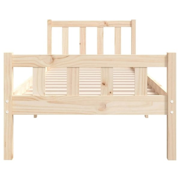 Berkfield Bed Frame Solid Wood 90x190 cm Single