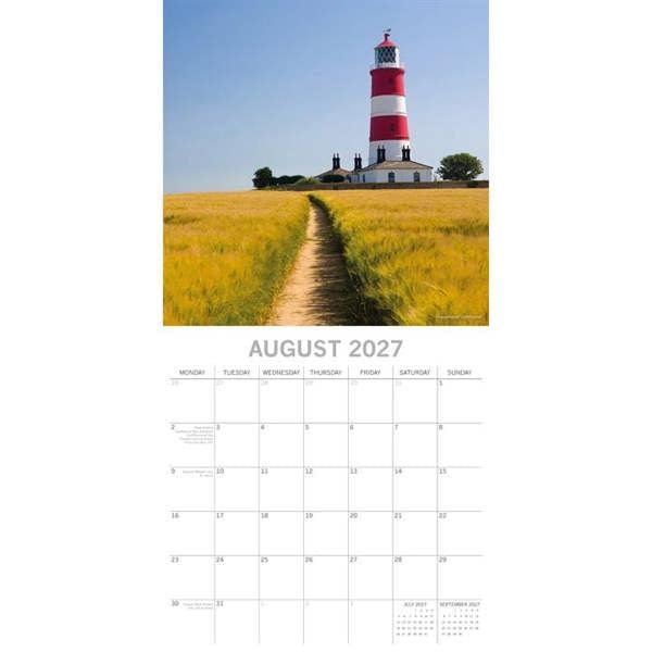 East Anglia Calendar 2027, Wall Calendars, Month To View, Travel, Gift