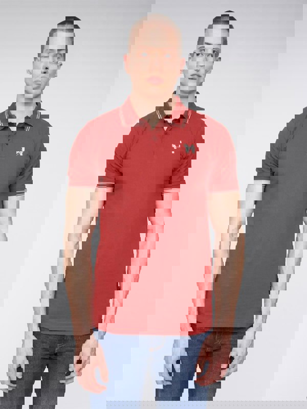 Henleys Henflare Polo Deep Red