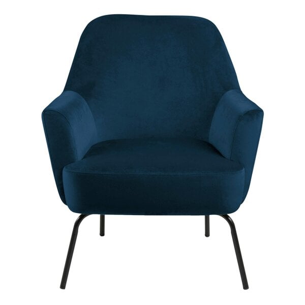 Wyld Haus Kobe Navy Blue Velvet Lounge Accent Chair