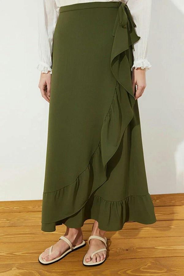 WOVCOR Ruffled Woven Skirt