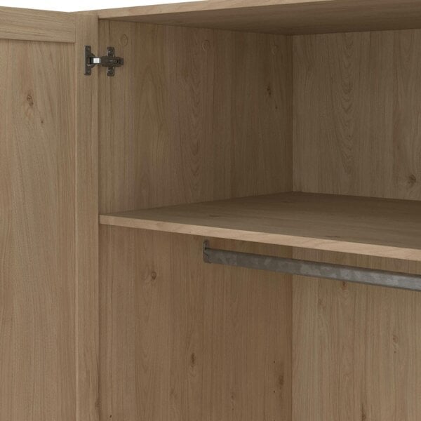 Wyld Haus Cherryfern Natural Oak Wood Wardrobe 4 Frame Doors