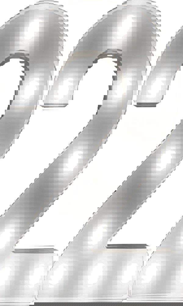 St Helens Battery Operated 3D LED Number 2 Light