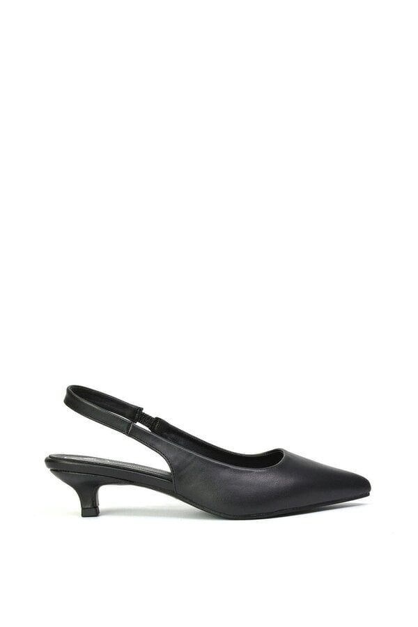 XY LONDON Pointed Toe Sling Back Kitten Heel Sandals