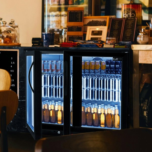 Kukoo Back Bar Fridge Cooler - Hinged Double Door