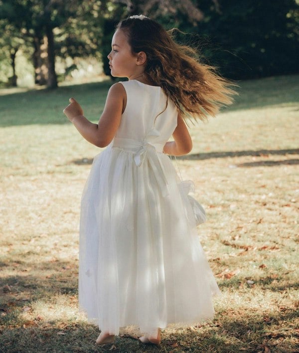 Butterflies Flower Girl Dress - with Petal Bag - UK Flower Girl Boutique