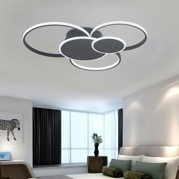 Modern 5 Rings LED Ceiling Light 115W White Light Ceiling Lights Living and Home 
