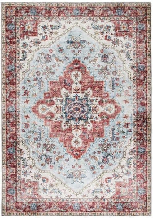 The Rugs Washable Rug Eterna Red: Vintage Style - Easy Care