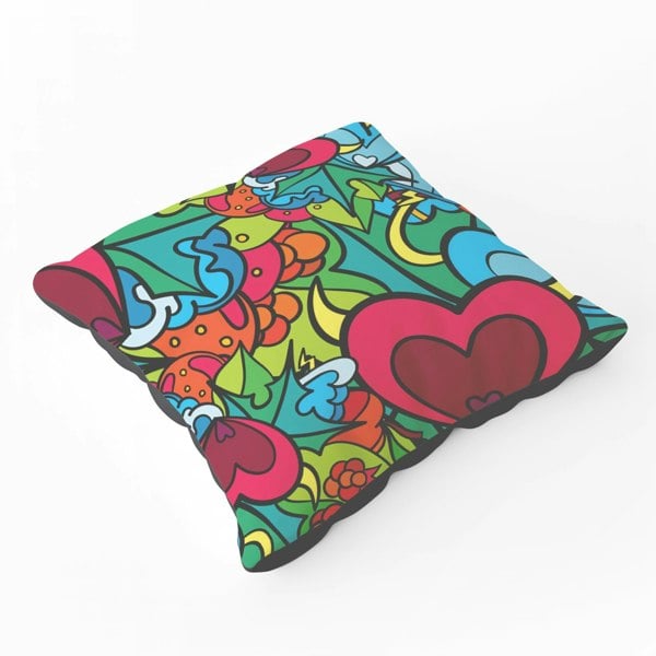 Warren Reed Hippie Psychedelic Pattern Floor Cushion