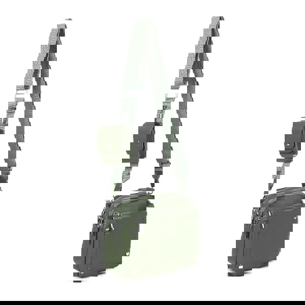 Kitise Wide Strap Crossbody Bag Shoulder Purse Pouch Accent