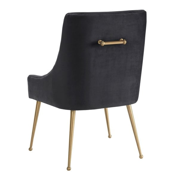 Furniture Edit Beatrix Grey Velvet Side Dining Chair