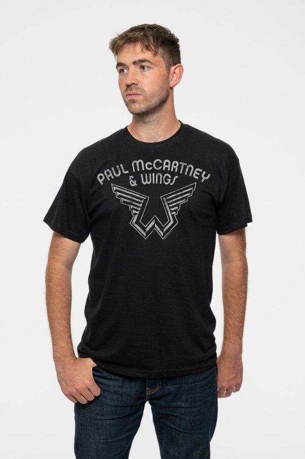 Paradiso Paul McCartney Wings Logo Black T Shirt