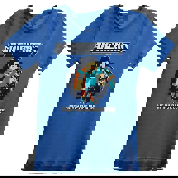Minecraft Childrens/Kids Crafting Since Alpha T-Shirt - Blue