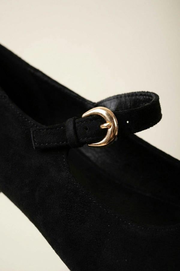 ikrush Constance Faux Suede Mary Jane Ballet Flats