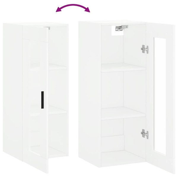 Berkfield Wall Mounted Cabinet White 34.5x34x90 cm