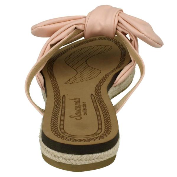 Savannah Ladies Savannah Flat Rope Edged Mules