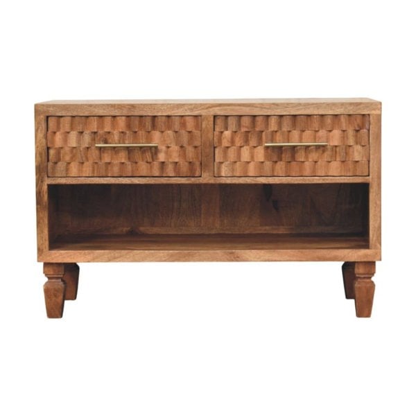 Artisan Furniture Solid Wood Arno Shoe Storage Unit in Golden Teak