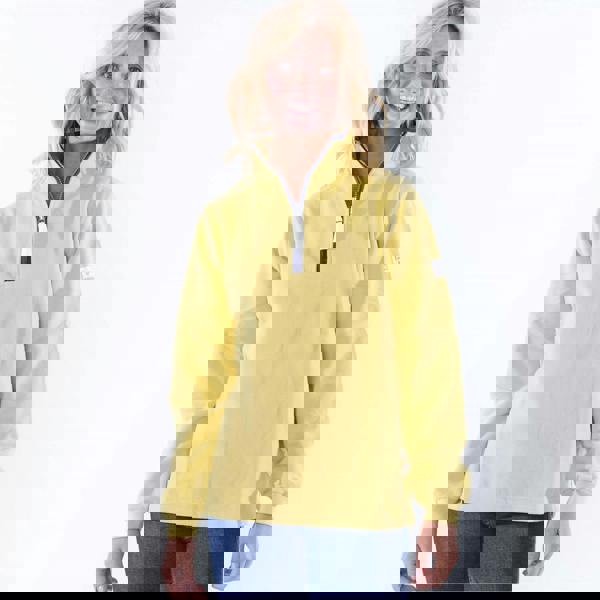 Lazy Jacks Women's Quarter Zip Sweatshirt - Lemon