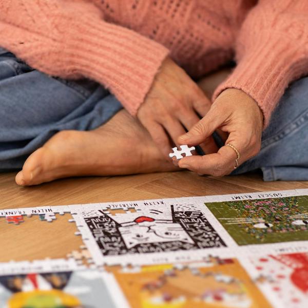 Happily Puzzles Art Cats - 1,000 Piece Jigsaw Puzzle