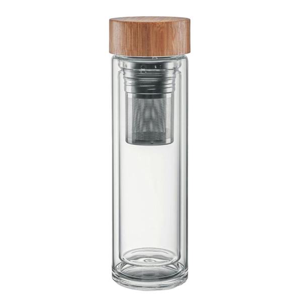 MidOcean Batumi Glass Double Wall 400ml Bottle - Transparent - 