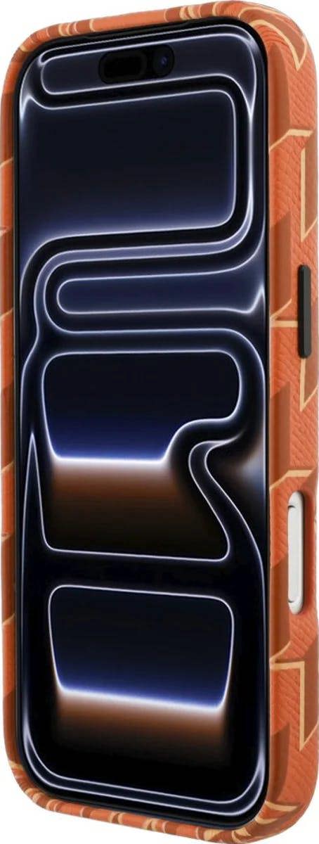 Karl Lagerfeld Monogram Logo Case with MagSafe for iPhone 17 Pro Max 6.9" Orange - KLHMP17X5PGKLMCO