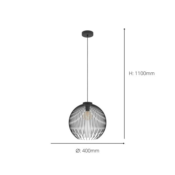 EGLO Venezuela Black Steel Pendant Light