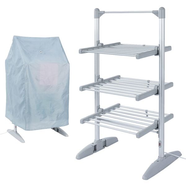 Glamhaus EcoDry Electric Heated Clothes Airer with Cover 248W Foldable