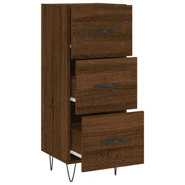 Berkfield Sideboard Brown Oak 34.5x34x90 cm Engineered Wood