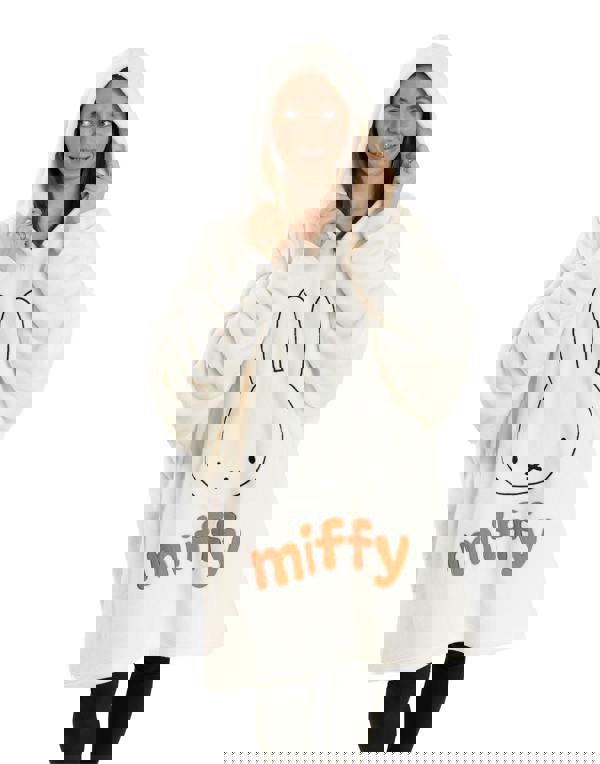 Miffy Womens White Face Blanket Hoodie (One Size)