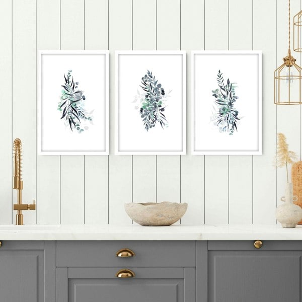 Prints for kitchens | set of 3 Boho Chic art prints