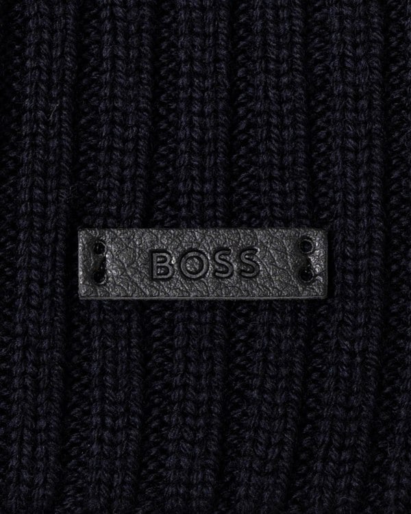 BOSS Orange Fati Mens Beanie - Black 001 - CHO - Designer Mens Hats