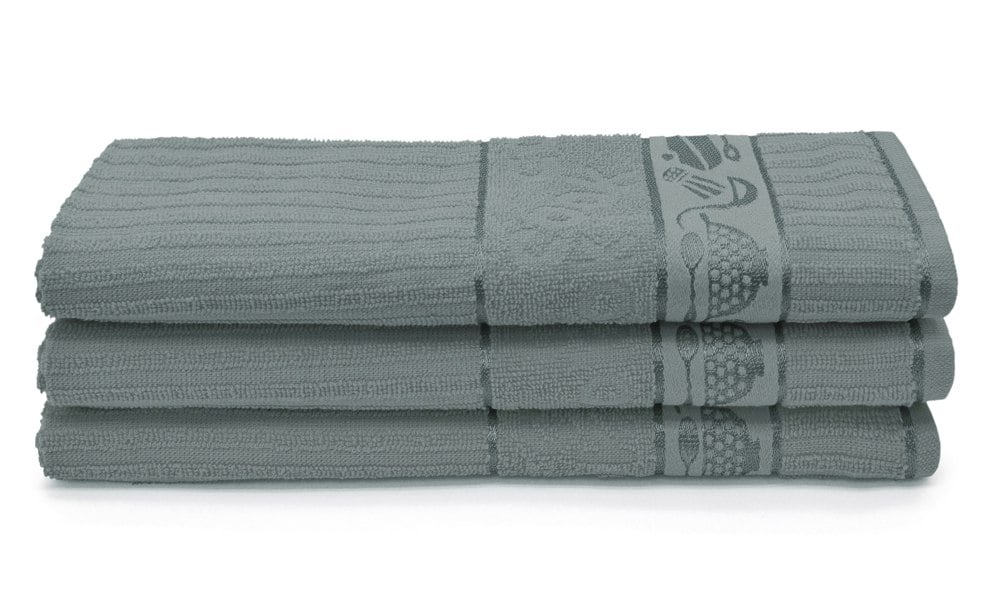 Velosso Jacquard Cooks Cotton Tea Towel 3 Pack