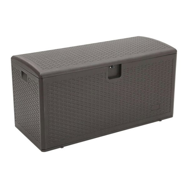 4ft W 99-Gallon Rattan Garden Storage Outdoor Deck Box Garden Storage Boxes Living and Home