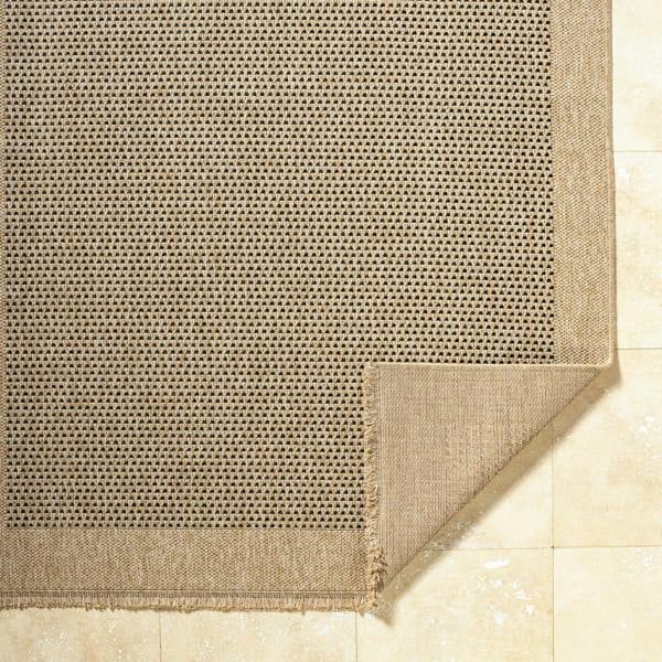 Livabliss Mirage-Cottage Tan Black Fringe In- & Outdoor Jute-Look Rug