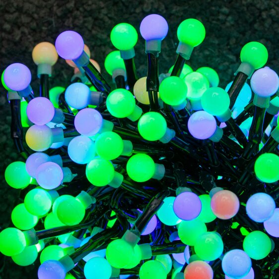 Samuel Alexander 2.5m 250 LED Colour Changing Globe Cluster Christmas String Lights