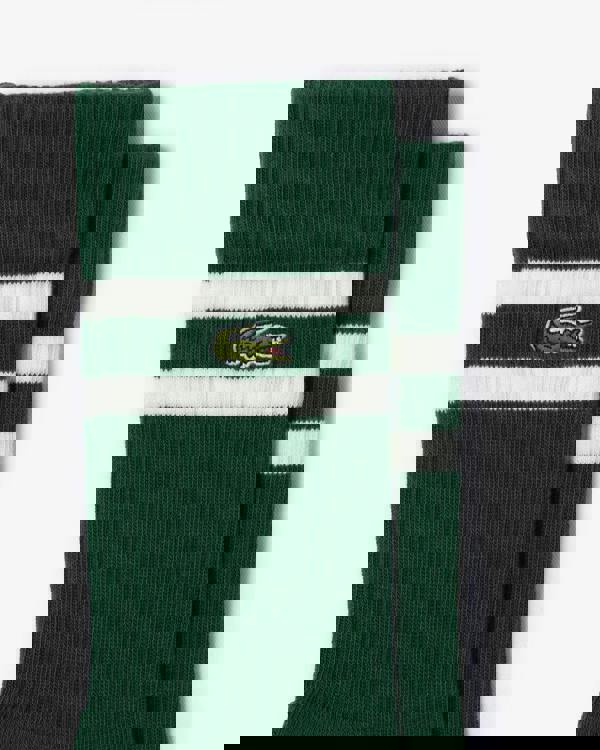 Lacoste Ribbed Mens Socks - Green/Flour YRR | CHO | Designer Mens Socks