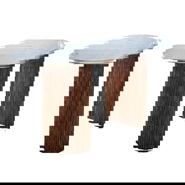 IH Design Miel Mango Wood Dining Table 170Cm With Marble Top