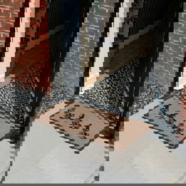 JVL Eco-Friendly Latex Backed Coir Entrance Doormat, 45x75cm - Ducks