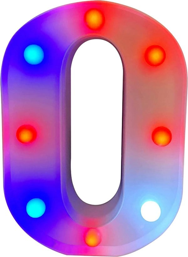 St Helens Battery Operated RGB Number With Remote Control Number 0