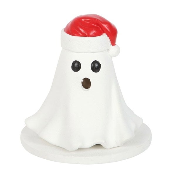 Serano Ghost with Santa Hat Tealight and Incense Cone Holder